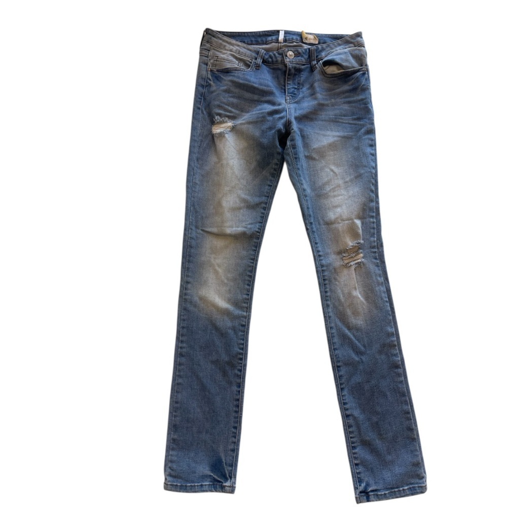 I&M Black Label Blue Distressed Denim Kylie Skinny Jeans – Size 11